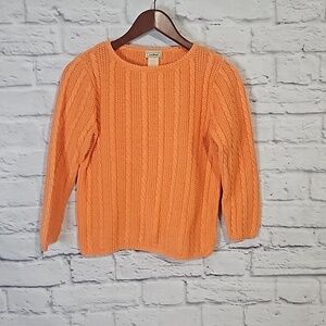 LL Bean cable knit sweater